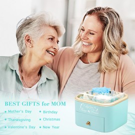 minstely Preserved Real Roses with Necklace, I Love You Rose Gifts for Her, Eternal Flowers Gifts for Women, Anniversary Thanksgiving Christmas Gifts Ideas for Girlfriend, Wife, Mom - Light Blue