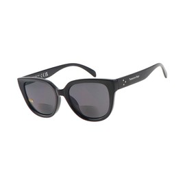 Tumaron Bay Model Bel Air - Stylish Bifocal Sunglasses in Black with Inconspicuous Reading Window at the Bottom of the Lenses in Various Strengths. Quality and Design for Little Money.