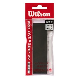 Wilson WR8449702001 Tennis Badminton Grip Tape Pro Overgrip V2.0, 1 Pack, Black