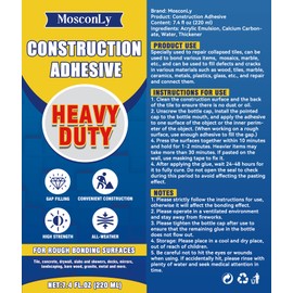 Construction Adhesive Heavy Duty, 220ml Cement Glue, Versatile Construction Glue for Concrete, Tile, Cement, Floor, Wall, Stone, Wood and More, Tile Glue for Rough Bonding Surface
