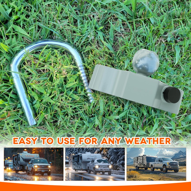 DEEAGLE Trailer Coupler Lock, Heavy Duty Trailer Hitch Lock Fits