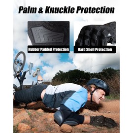 RIGWARL Motorcycle Gloves for Men and Women, Touchscreen Anti-Slip Motorbike Gloves for Outdoor Sports Mountain Motorcycle Motorcross Motorbike Dirt Bike Bicycle Racing ATV UTV(Black,M)