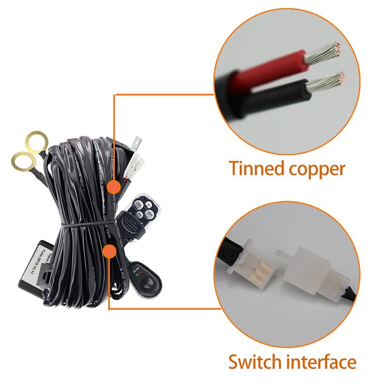 STDYSUN LED Work Lights Bar Remote Wiring Harness Kit 1