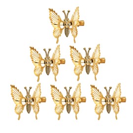 Cartanfill- 3D Moving Butterfly Hair Clips Metal Gold Moving Wings Butterfly Hair Accessories Hair Clips Barrette for Women and Girls (B Gold 12pc)