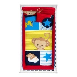 Chiqui Mundo Set Edredón Para Cama Cuna Corral Baby Monkey Chiquimundo