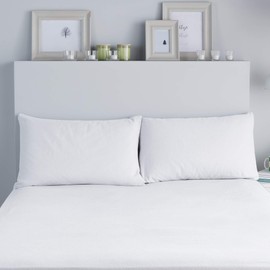 Fusion - Brushed Cotton Pillow Cases (50 x 75cm) - 2 Pieces - 100% Cotton - Brushed Cotton Bedding - Pillow Cases 2 Pack in White - Pillowcases Cotton - White Pillow Cases - Plain White Bedding