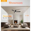 OPONL 42 Inch Black Ceiling Fan with Light with Remote