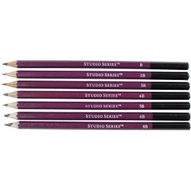 Studio Series 25-Piece Sketch & Drawing Pencil Set (Artist's Pencil and Charcoal Set)