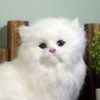 EXCEART Realistic Cat Figure Plush Toys Cat Sitting Plush Persian