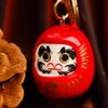 kcrygogo Japanese Style Daruma Keychain - Fortune Bell Charm, Wish