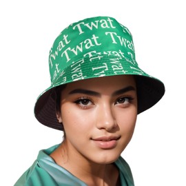 Unisex Bucket Hat, Reversible Pattern Bucket Cap for Men|Women, Twat Print Bucket Hat|Sun Hat | Streetwear Bucket Hat | gift Ideas (UK, Alpha, One Size, one Size fits 55-58cm, Irish Green)