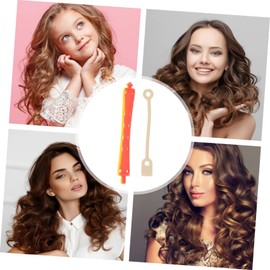 Ipetboom Pack of 24 Hollow Rollers with Elastic Band, Natural Curler, Barber, Perm Bars, Perm Rods, for Hair, Curling Irons, Cold Perms, Cold Burning, Plastic Hair Stick for Men