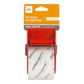 Office Depot® Brand Moving & Storage Packing Tape with Dispenser, 1.89" x 26.64 Yd, Crystal Clear