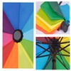 YUEMING Umbrella Windproof Compact Travel Umbrella, Rainbow Umbrella 10 Rib,