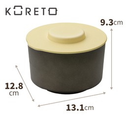 Tenma Bento Box, Coleto Lunch Pot Deep, Ceramic Style Set (With Container) 5.1 x 5.0 x 3.7 inches (13.1 x 12.8 x 9.3 cm)