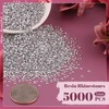 5000PCS 2mm Resin Rhinestones in Bulk (Silver), Bedazzling Flatback Crystals