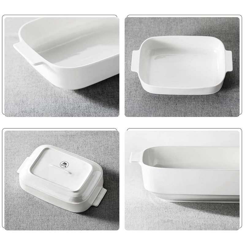 MALACASA Casserole Dishes for Oven, Ceramic Baking Dishes Set of
