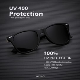 KALIYADI Polarised Sunglasses Men Women 100% UV400 Protection Unisex Retro Sun Glasses Eyewear for Diving (2 pack)