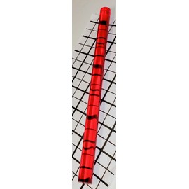 3/4" Diameter x 18" Long RED Clear Translucent Extruded Acrylic Rod - 19mm