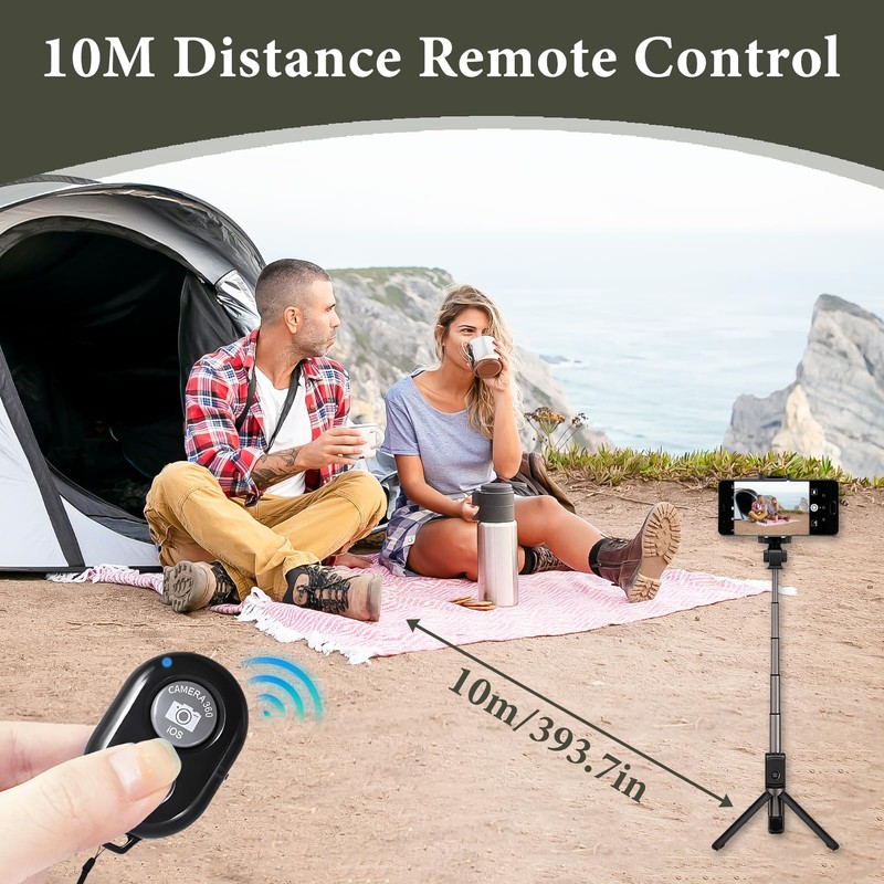 2 Pack Bluetooth Camera Remote Shutter, Selfie Stick Shutter Release