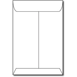 Heavyweight White 6x9 Catalog Envelopes - 25 Envelopes - Gummed Open End Flap - 6" x 9" Made from Thick 28lb Bond Stock