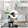 sourcing map 2 Pack Self Closing Cabinet Hinges, 1/2" Overlay