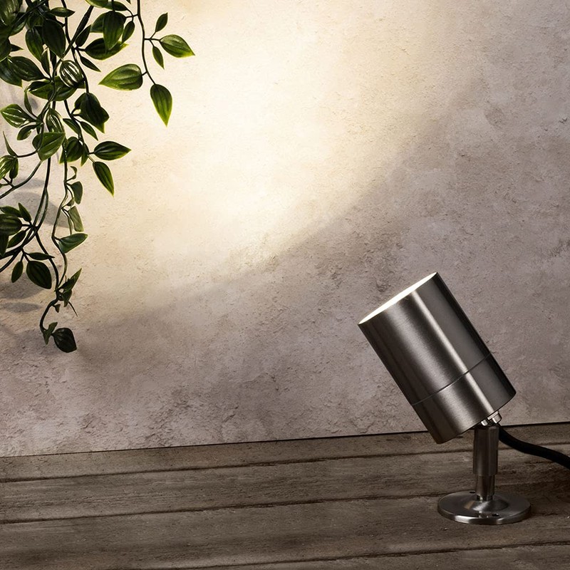 LITECRAFT Kenn Outdoor Spike Spotlight Adjustable Ground Garden Light -