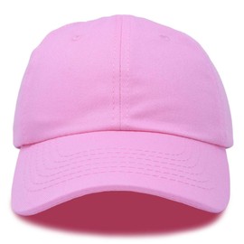 Dalix no estructurados Unisex Gorra de algodón ajustable Plain Sombrero, Rosado, Mediano
