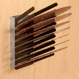 Peachtree Woodworking Supply Peachtree 2271 Saw Blade Storage Rack, Safely Store Up to Eight Saw Blades, Store Table Saw Blades, Circular Saw Blades and Either 10 or 12 Blades