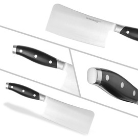 linoroso Chopping Knife 6.3 inch Meat Cleaver, German High Carbon Stainless Steel Chopper Butcher Knife with Full Tang Ergonomic Handle for Home Kitchen and Restaurant