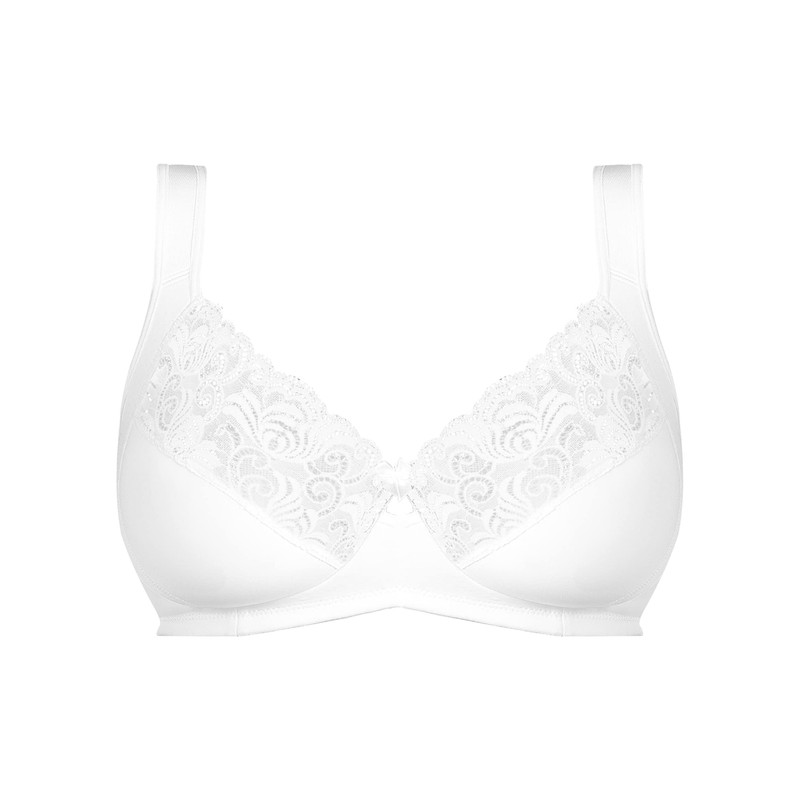 EXQUISITE FORM Womens Fully Full-Support Bra, Lace, Wire-Free #9661881 Coverage
