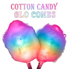 Nostalgia Cotton Candy Rainbow LED Party Glow Cones (Set of 4)