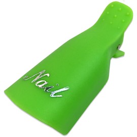Pana 20 Pieces GREEN Reusable Acrylic Nail Soak Treatment UV Gel Polish Remover Clip Cap Manicure Tool