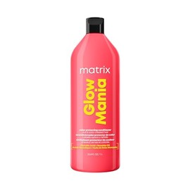 Matrix Glow Mania Acondicionador 1L | Protector de color para cabello teñido | Conserva la vitalidad del color y realza el brillo | con ácido glicólico y aceite de rosa mosqueta