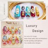 65pcs Virgin Mary Cross Gold Nail Charms 3D Heart Angel