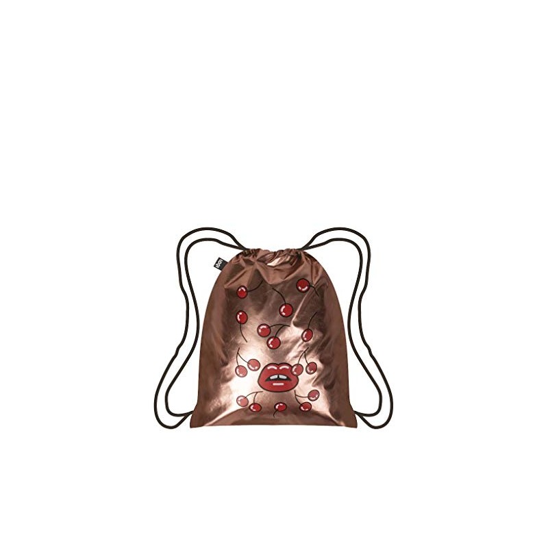 LOQI Metallic Backpack, 10 Litres, Matt Rose Gold Pop