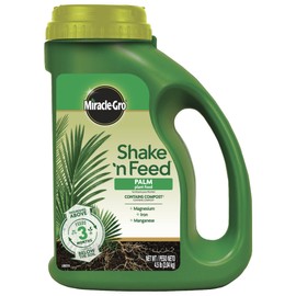 Miracle-Gro Shake 'N Feed Palm Plant Food, For Container and In-Ground Plants, Palm Trees, Cycads and Tropical Plants, 4.5 lbs.