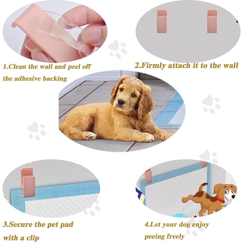 Dog Training Pad Holder Clips for Wall Mounting, 6Pcs Wall