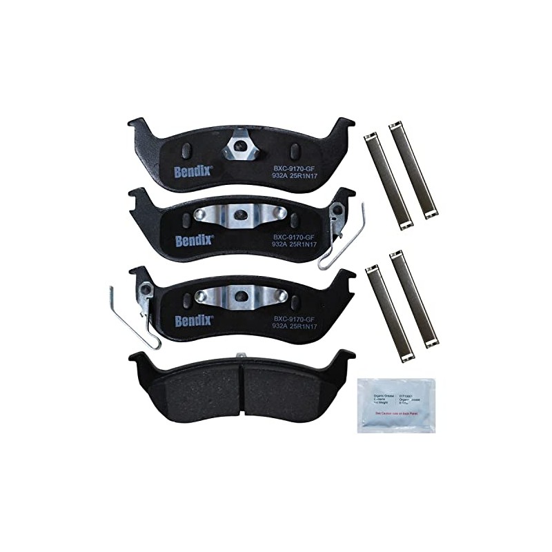 Bendix Priority1 CFC932A Ceramic Rear Brake Pads for Ford Crown