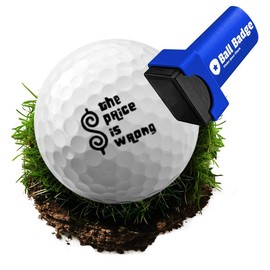 HODL 21 Ball Badge Golf Ball Stamp - Self-Inking Marker for Identifying Balls - Durable Design - Stocking Stuffer Holiday Gift - Golfer Equipment:_The Price is Wrong