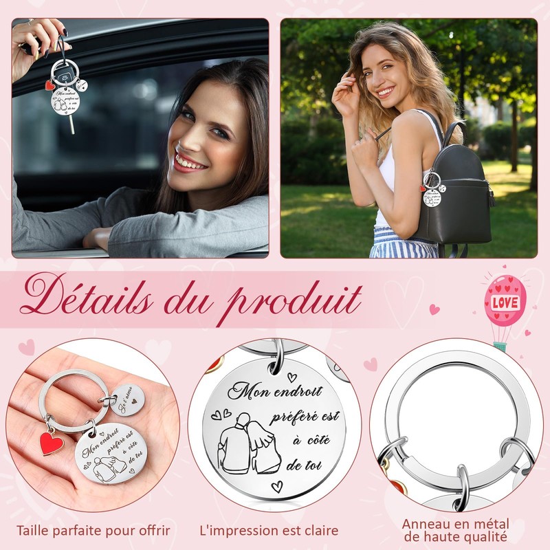 Xuniea Gift for Girlfriend Includes Metal Keyring and Portable Toiletry