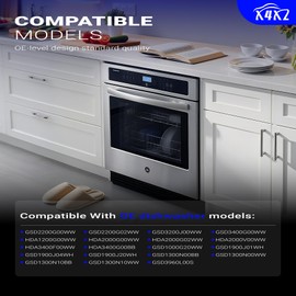 WD08X10057 Dishwasher Door Gasket Seal with Right WD8X227 & Left WD8X228 Corner Baffle Compatible With G-E Ken-more Dishwasher WD08X10014 1088473 AP3798079 EAP958908 PS958908 PS263963