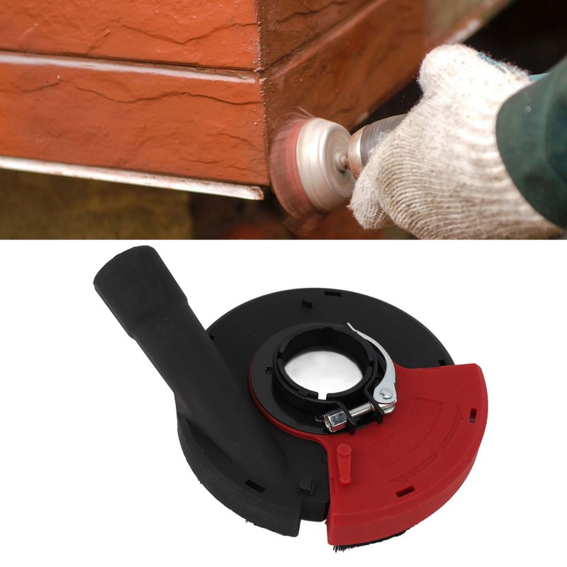 5 In Power Grinding Dust Shroud Iron PA66 Red Black