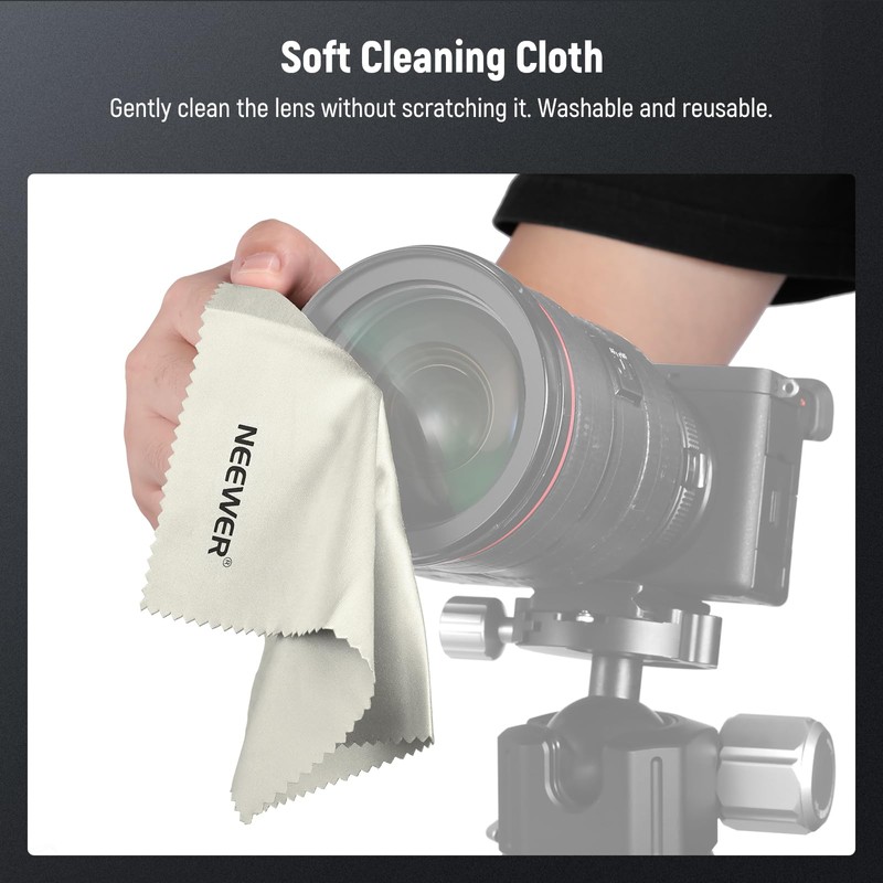 NEEWER 82mm Variable ND Filter ND2-400 (1-9 Stops) with 3x