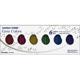 Kuretake KUR03589 Gansai Tambi 6 Set, 1 Count (Pack of 1), Gem Colors