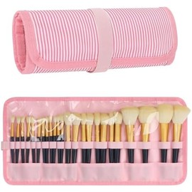 Makeup Brush Holder Travel, Compact Lightweight Accessory for Travel and Daily Use - OCHEAL Makeup Brush Holder Pink