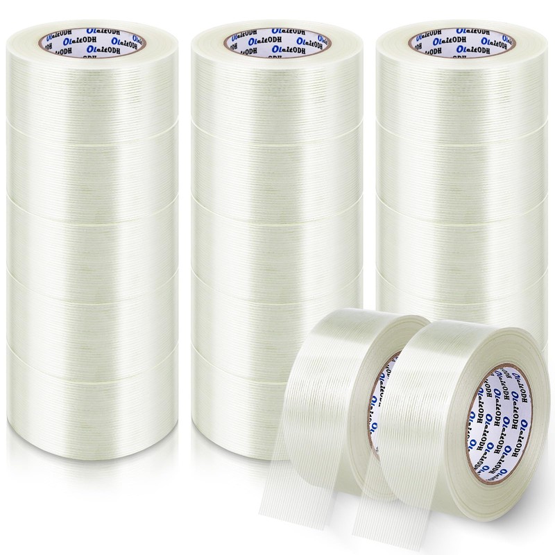 Oleitodh 16 Rolls Strapping Tape 2 Inch x 60 Yards