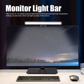 WOOXGEHM Laptop Monitor Light Bar, USB e Reading LED Task Lamp, 3 Adjustable Color Temperature, 10 Dimming Brightness Levels, Space Saving, Portable for Office/Travel/Home