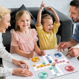 Eggsnow 8-in-1 Wooden Board Game Set for Kids Adults, Tabletop Combo Classic Travel Portable Board Games Collection with Chess, Checkers, Backgammon, Ludo, Snakes and Ladders & More