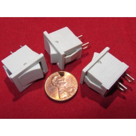 Joemex 3 Pcs  Joemex SPST Mini Snap-In Rocker Switch, 83 Series, 125V 15A, 250V 10A T85
